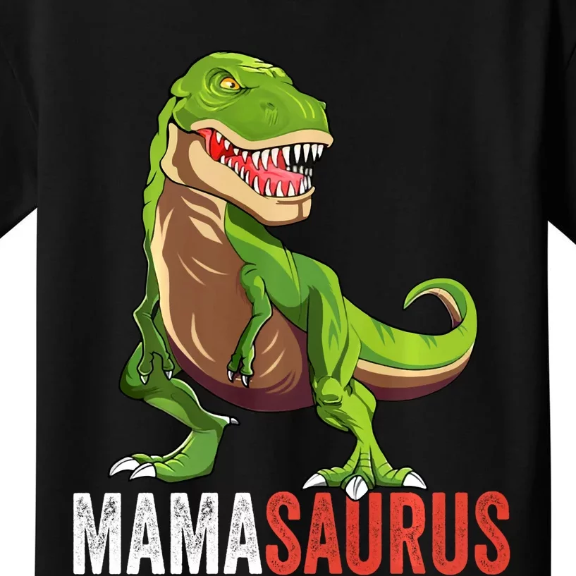 Mamasaurus T Rex Dinosaur Funny Mama Saurus Family Matching Long Sleeve Kids T-Shirt