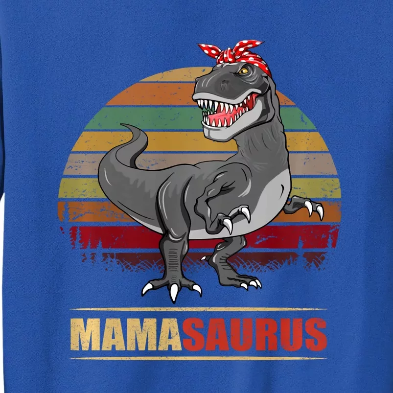 Mamasaurus T Rex Dinosaur Funny Mama Saurus Family Matching Hoodie Tall Sweatshirt