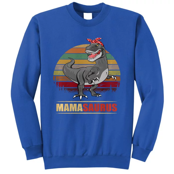 Mamasaurus T Rex Dinosaur Funny Mama Saurus Family Matching Hoodie Tall Sweatshirt