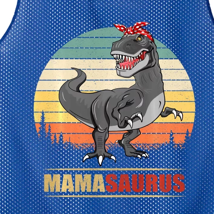 Mamasaurus T Rex Dinosaur Funny Mama Saurus Family Matching Sweat Mesh Reversible Basketball Jersey Tank