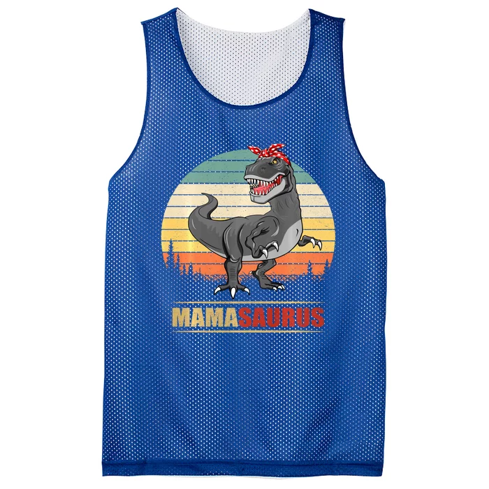 Mamasaurus T Rex Dinosaur Funny Mama Saurus Family Matching Sweat Mesh Reversible Basketball Jersey Tank