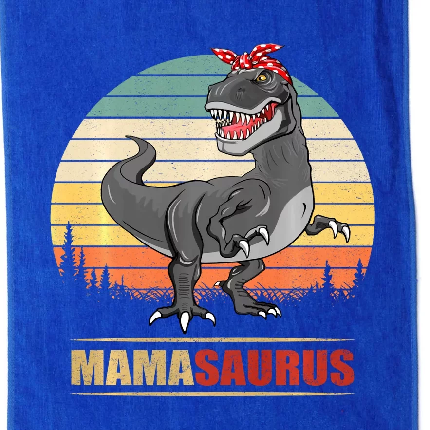 Mamasaurus T Rex Dinosaur Funny Mama Saurus Family Matching Sweat Platinum Collection Golf Towel