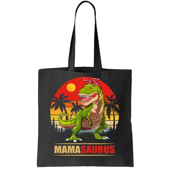 Mamasaurus T Rex Dinosaur Funny Mama Saurus Family Matching Tote Bag