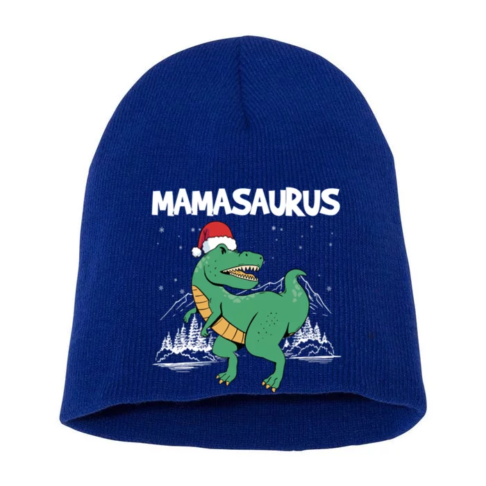 Mamasaurus T Rex Mama Dinosaur Christmas Pajamas Family Xmas Cute Gift Short Acrylic Beanie