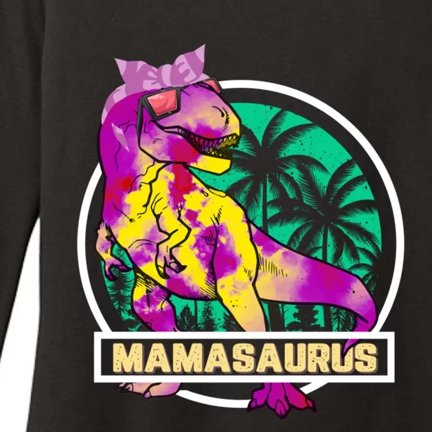 Mamasaurus T Rex Mama Saurus Dinosaur Funny Mother Great Gift Womens CVC Long Sleeve Shirt