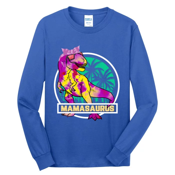 Mamasaurus T Rex Mama Saurus Dinosaur Funny Mother Great Gift Tall Long Sleeve T-Shirt