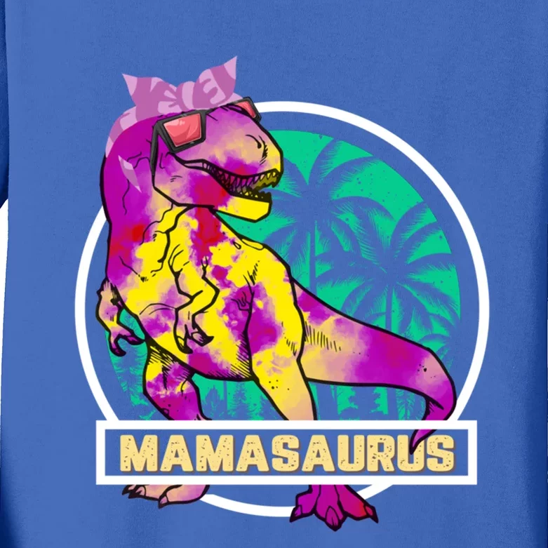 Mamasaurus T Rex Mama Saurus Dinosaur Funny Mother Great Gift Kids Long Sleeve Shirt