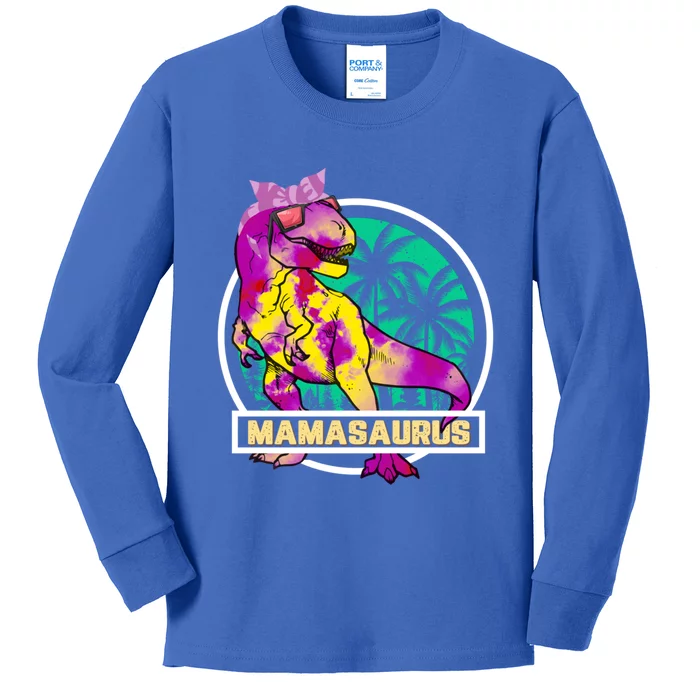 Mamasaurus T Rex Mama Saurus Dinosaur Funny Mother Great Gift Kids Long Sleeve Shirt