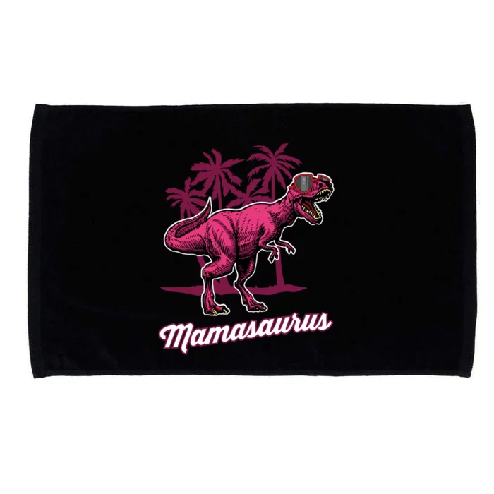 Mamasaurus T Rex Mama Saurus Mom Gift Microfiber Hand Towel