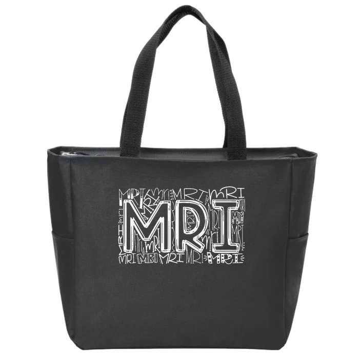 MRI Typography Radiology MRI Technologist MRI Tech Gifts Zip Tote Bag