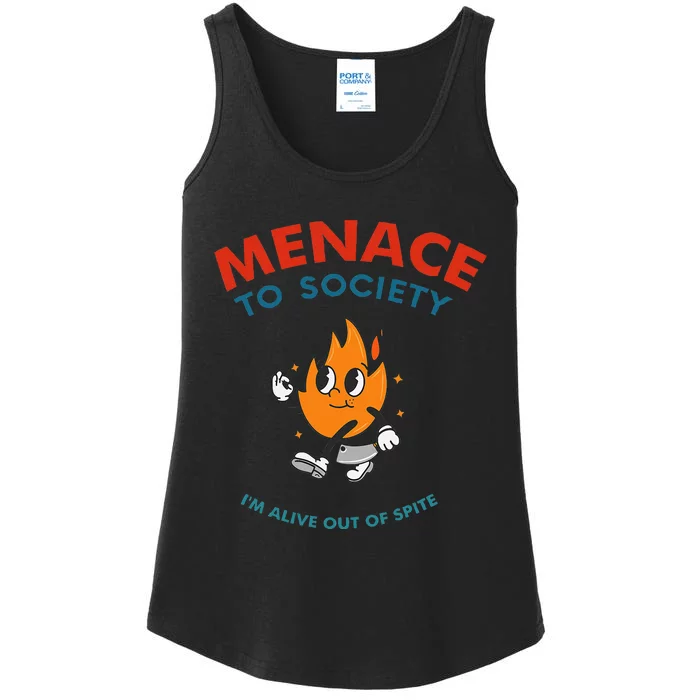 Menace To Society IM Alive Out Of Spite Apparel Ladies Essential Tank