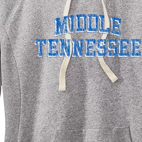 Middle Tennessee State Blue Raiders Retro Arch Logo Women's Fleece Hoodie