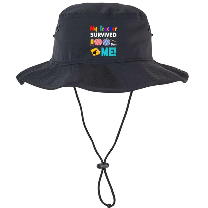 My Teacher Survived 100 Days Of Me Legacy Cool Fit Booney Bucket Hat