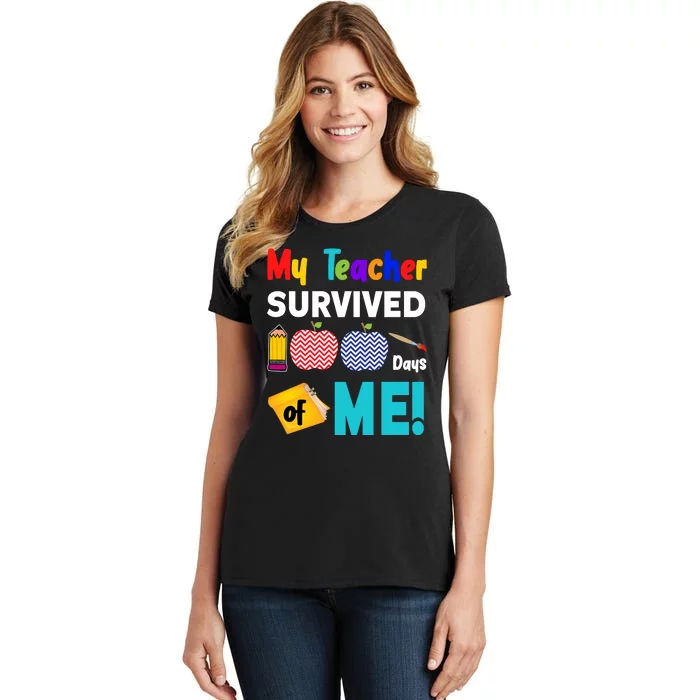 My Teacher Survived 100 Days Of Me Women's T-Shirt