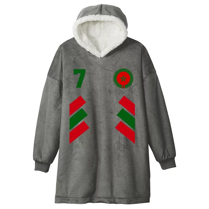 Morocco Team Sport Number 7 Hooded Wearable Blanket