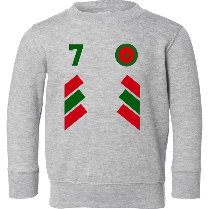 Morocco Team Sport Number 7 Toddler Sweatshirt