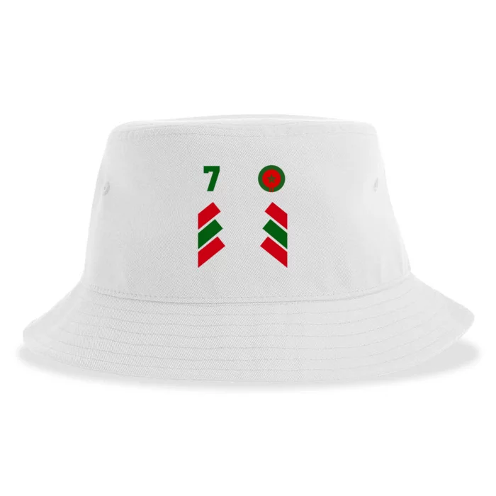 Morocco Team Sport Number 7 Sustainable Bucket Hat