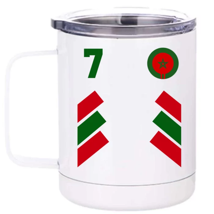 Morocco Team Sport Number 7 Front & Back 12oz Stainless Steel Tumbler Cup