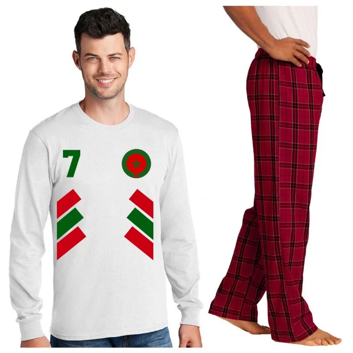 Morocco Team Sport Number 7 Long Sleeve Pajama Set