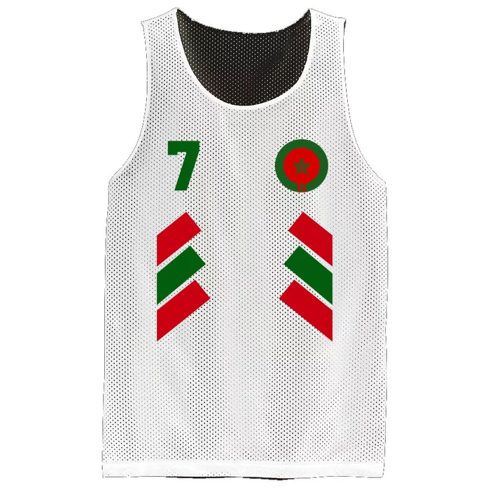 Morocco Team Sport Number 7 Mesh Reversible Basketball Jersey Tank