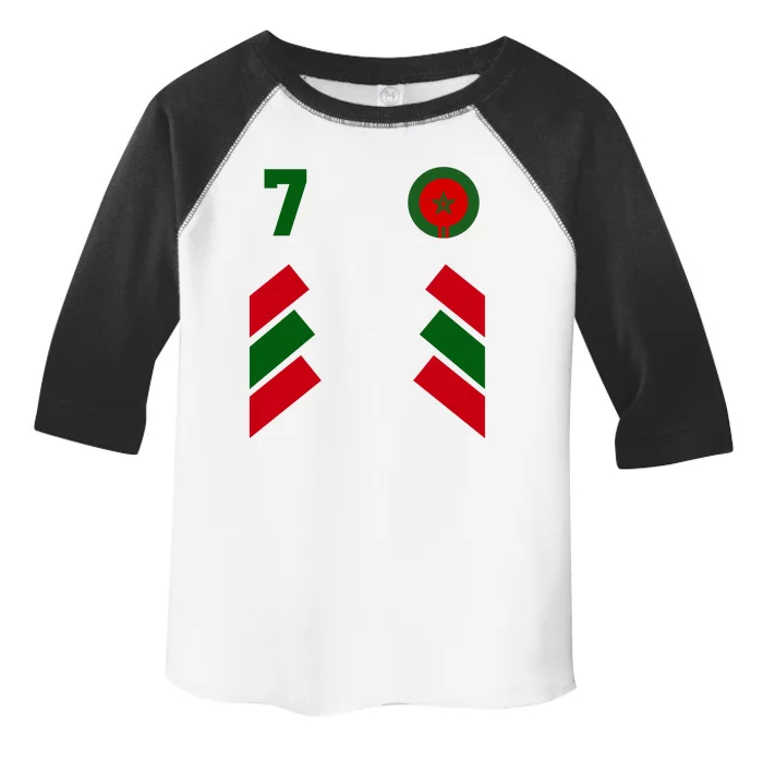 Morocco Team Sport Number 7 Toddler Fine Jersey T-Shirt