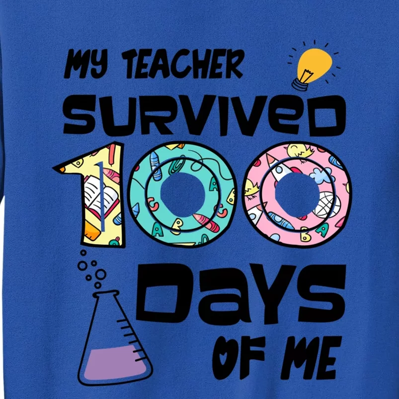 My Teacher Survived 100 Days Of Me Kindergarten Student Gift Sweatshirt