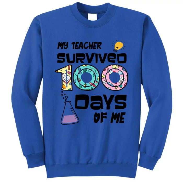 My Teacher Survived 100 Days Of Me Kindergarten Student Gift Sweatshirt