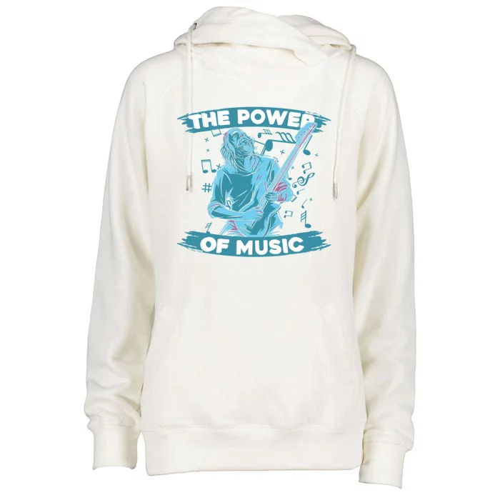 Music Teacher School Professor Musical Gift The Power Of Music Great Gift Womens Funnel Neck Pullover Hood