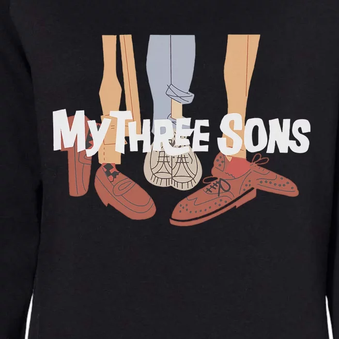 My Three Sons Shoes Retro Lover Gift Womens California Wash Sweatshirt