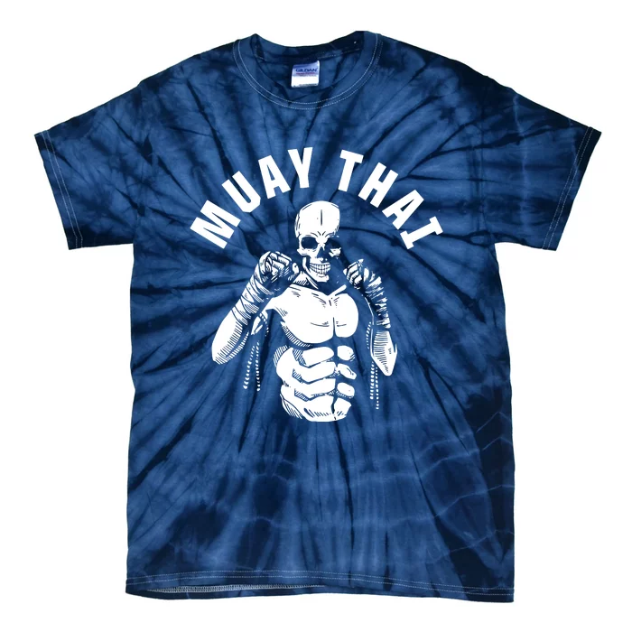 Muay Thai Skeleton Fighter Tie-Dye T-Shirt