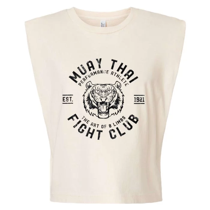 Muay Thai Street Fight Club MMA Tiger Kick Boxing Club Garment-Dyed Women's Muscle Tee