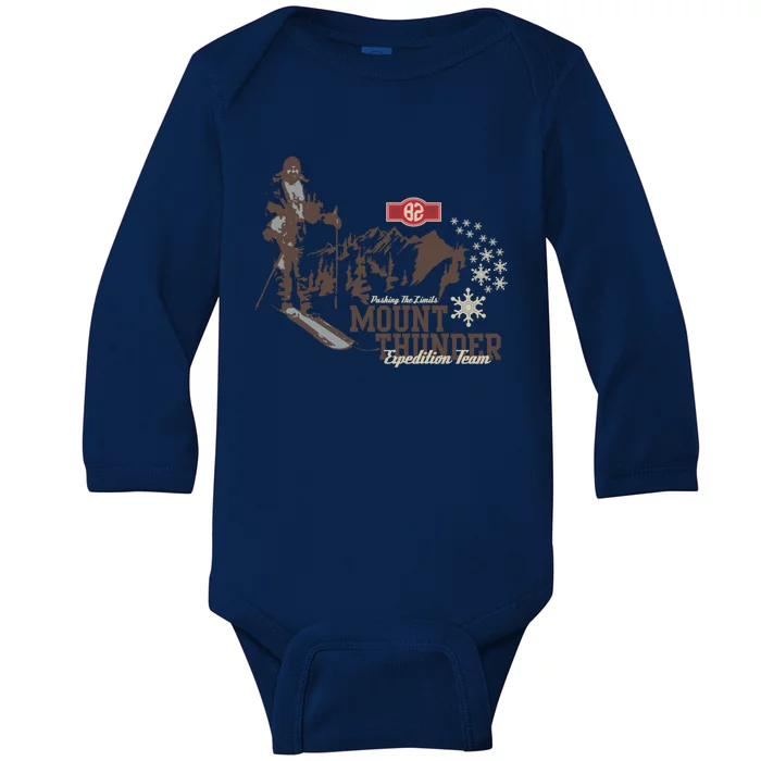 Mount Thunder Skiing Ski Gift Baby Long Sleeve Bodysuit