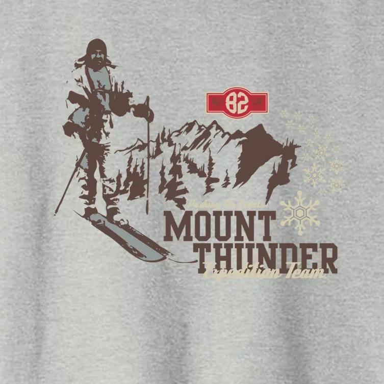 Mount Thunder Skiing Ski Gift Women's Crop Top Tee