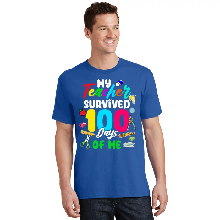 My Teacher Survived 100 Days Of Me School Cute Gift T-Shirt