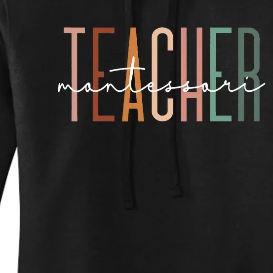 Montessori Teacher Squad School Worker Appreciation Women's Pullover Hoodie