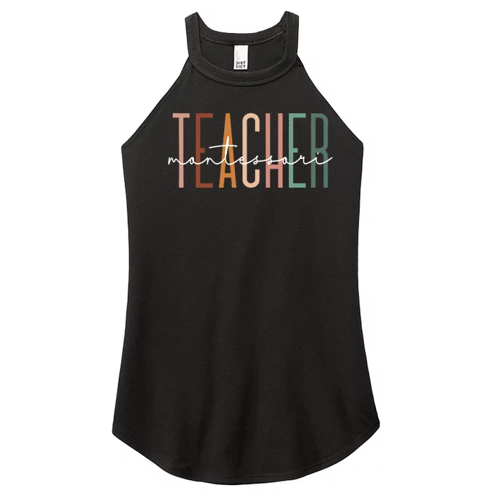 Montessori Teacher Squad School Worker Appreciation Women’s Perfect Tri Rocker Tank