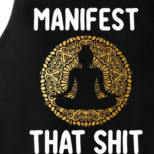 Manifest That Shit Law Of Attraction Funny Spiritual Gift Ladies Tri-Blend Wicking Tank