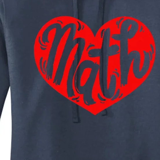 Math Teacher Student Love Valentine's Day Love Women's Pullover Hoodie