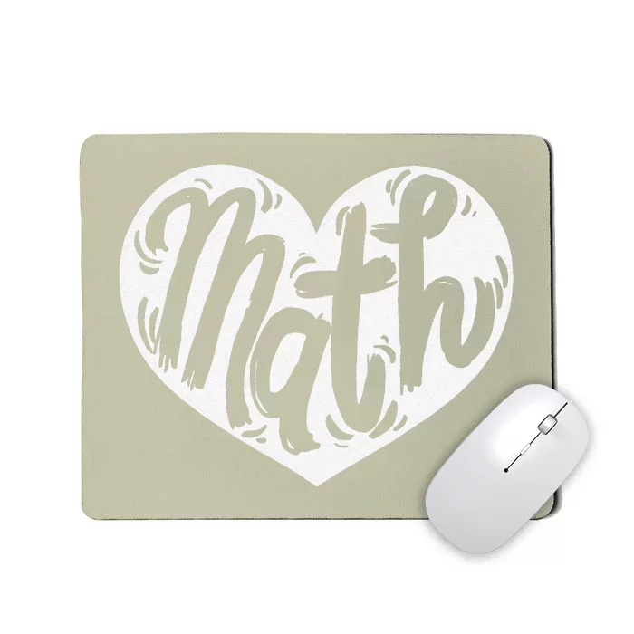 Math Teacher Student Love Valentine's Day Mousepad