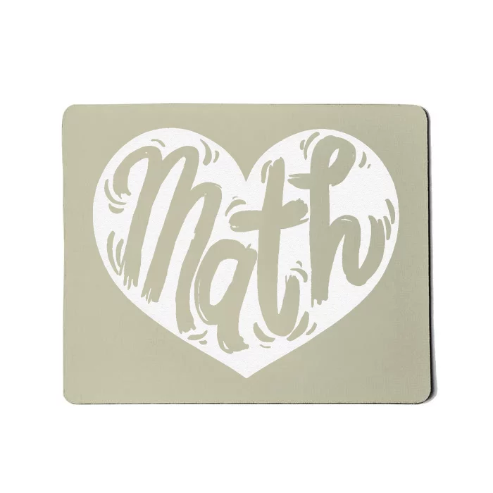 Math Teacher Student Love Valentine's Day Mousepad