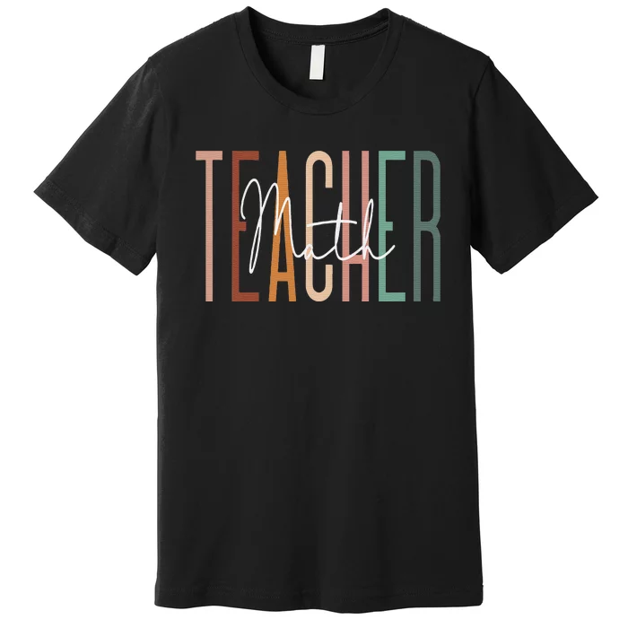 Math Teacher Squad Team Coach Mathematics Premium T-Shirt