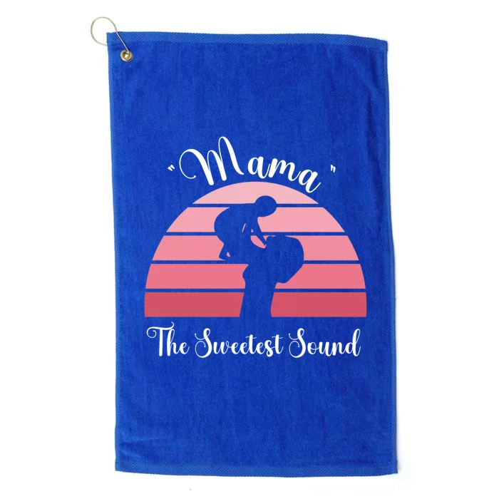 Mama The Sweetest Sound I Love You Mom And Grandmom Gift Platinum Collection Golf Towel