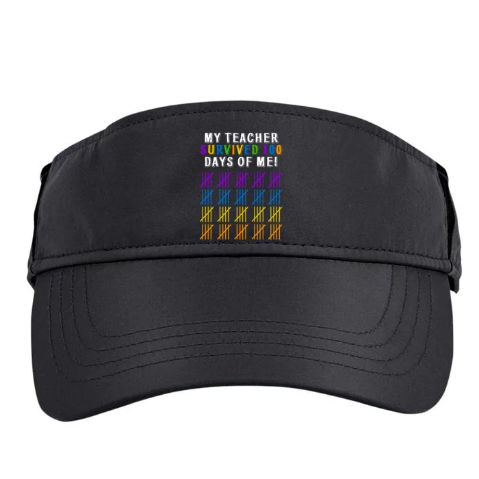 My Teacher Survived 100 Days Of Me Funny Adult Drive Performance Visor