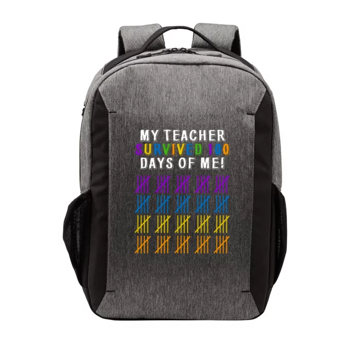 My Teacher Survived 100 Days Of Me Funny Vector Backpack