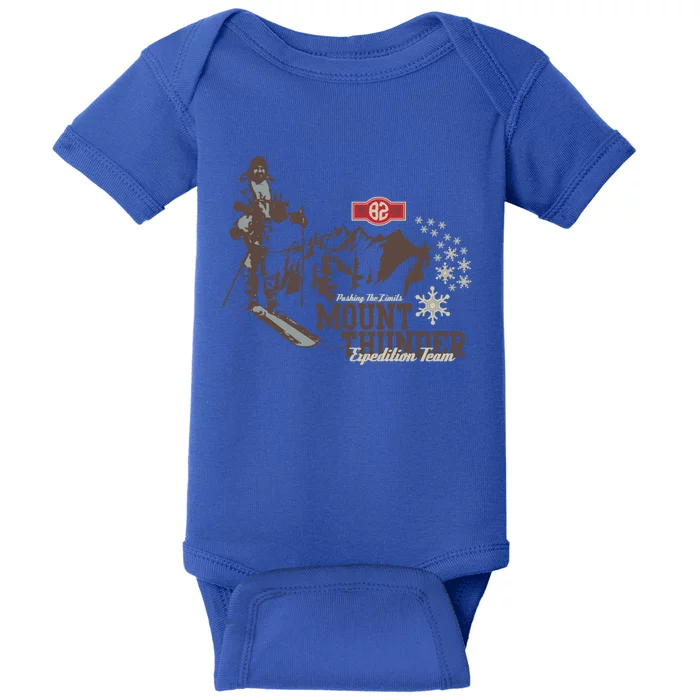 Mount Thunder Skiing Ski Gift Baby Bodysuit