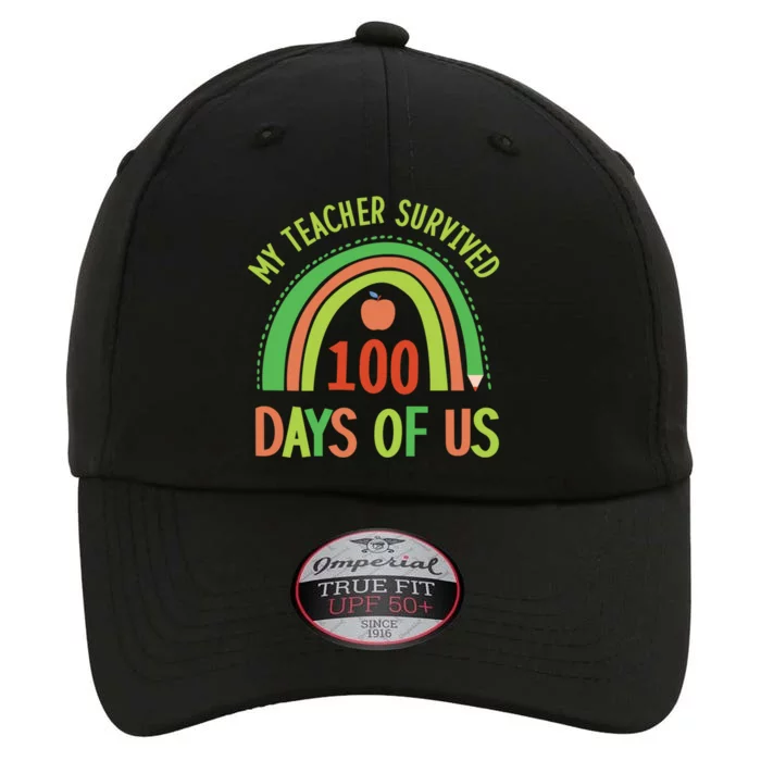 My Teacher Survived 100 Days Of Us 100 Days Of School Gift The Original Performance Cap