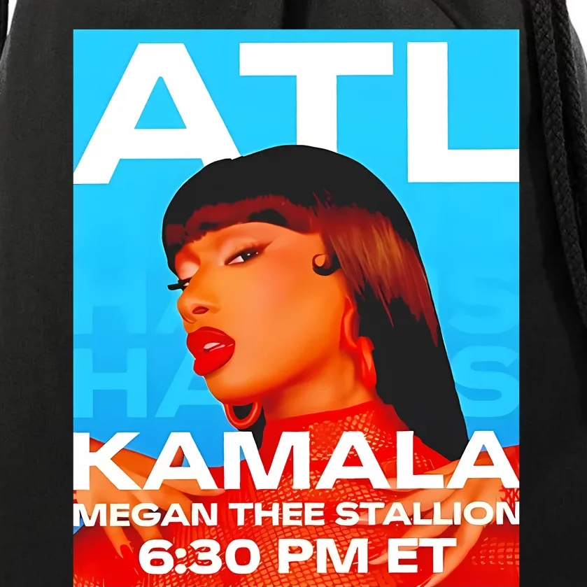 Megan Thee Stallion Set To Perform In Atlanta For Kamala Drawstring Bag