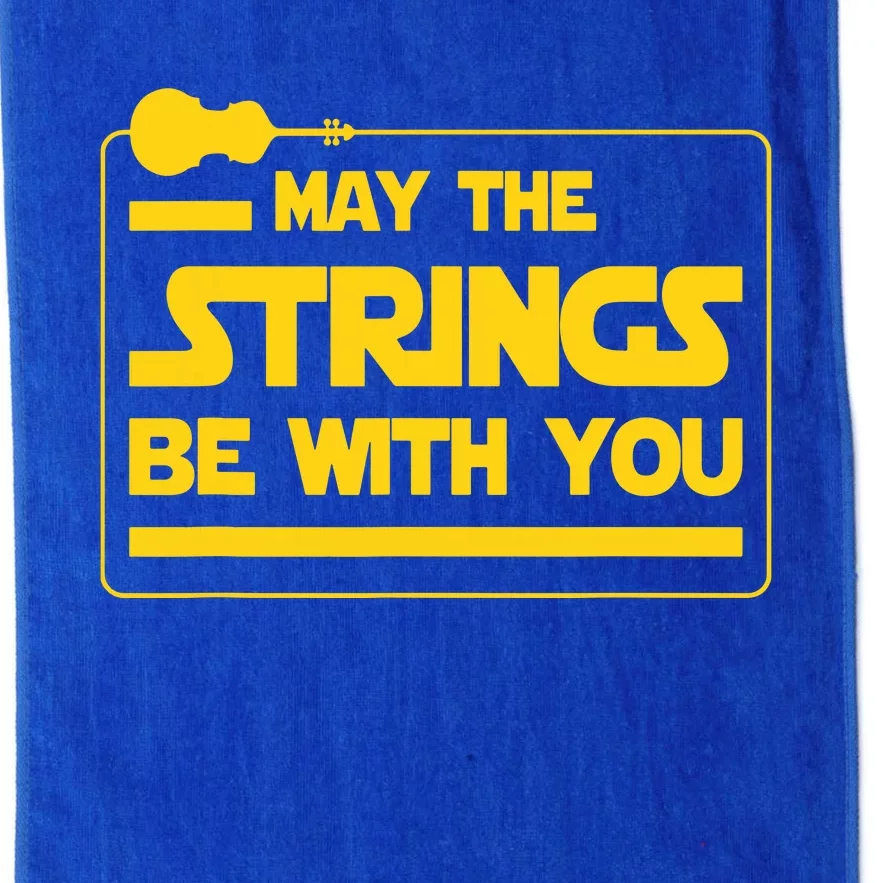 May The Strings Be With You Violinist Violin Player Platinum Collection Golf Towel