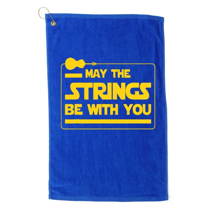 May The Strings Be With You Violinist Violin Player Platinum Collection Golf Towel