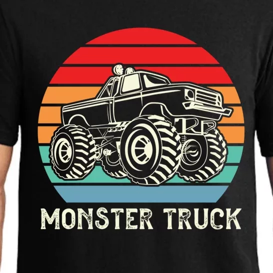 Monster Truck Sunset Cool Gift Pajama Set